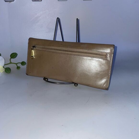 HOBO Metallic Gold Clutch Wallet - Picture 2 of 11